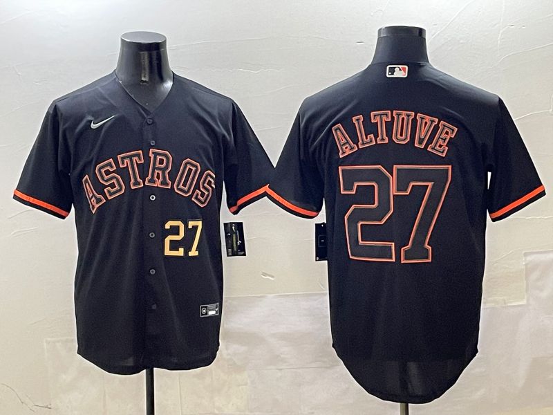 Men Houston Astros #27 Altuve Black Game Nike 2025 MLB Jersey style 4252->san francisco giants->MLB Jersey